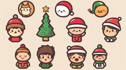 Cartoon Christmas: 2D Simple Illustration
