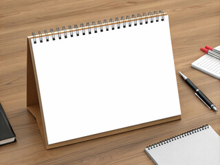 Blank spiral desk calendar