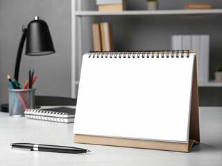 Blank spiral desk calendar