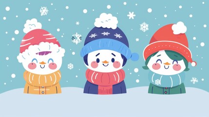 Cartoon Christmas: 2D Simple Illustration