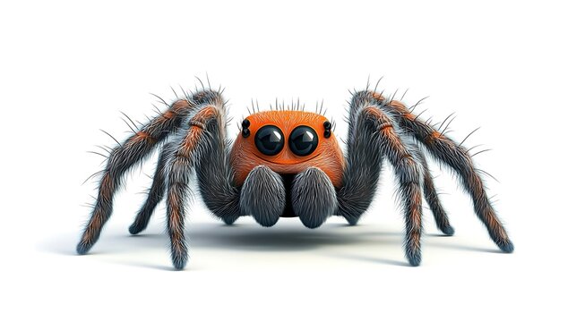 Cartoon character spider isolated on white background