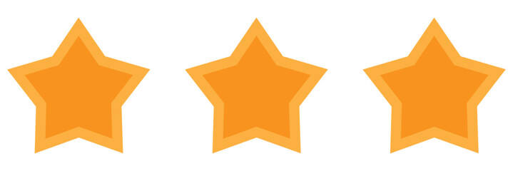 Five star rating. Product review flat icon for apps and websites