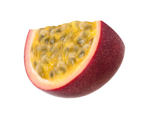 piece passion fruit isolated. passionfruit - maracuya isolated, transparent PNG, PNG format