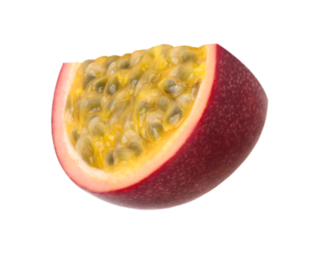 piece passion fruit isolated. passionfruit - maracuya isolated, transparent PNG, PNG format