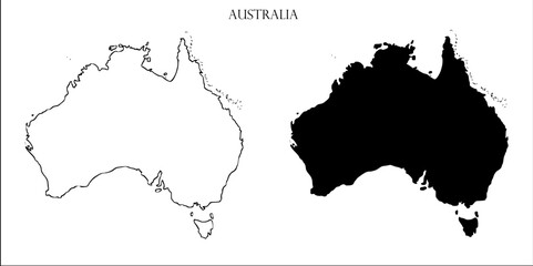 Australia Blank Map, Australia Map Outline Vector Images