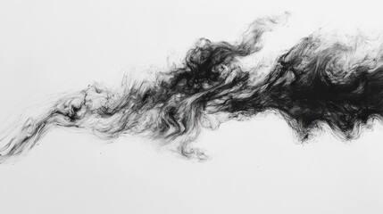 Fototapeta premium Abstract Ink Swirl in Black and White