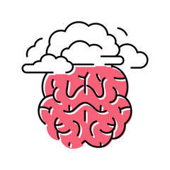 checklist brainstorm color icon vector. checklist brainstorm sign. isolated symbol illustration