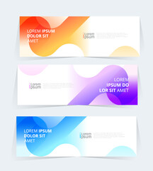 Geometric banner design with Vector presentation template.
