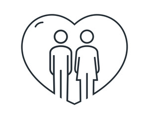 Dear couple icon. Illustration vector