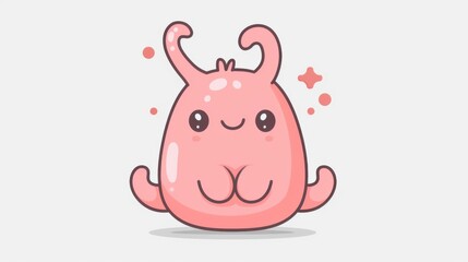 Obraz premium Cute Monster Mayhem: A Simple Cartoon Illustration