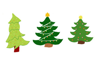 Obraz premium christmas tree set