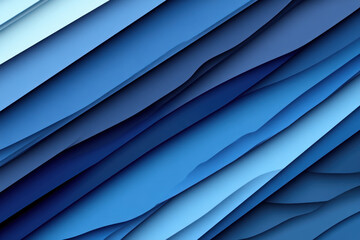 Obraz premium Abstract blue diagonal layered background.