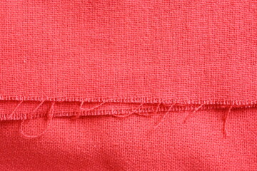 red texture of fabric textile, abstract image for fashion cloth design background