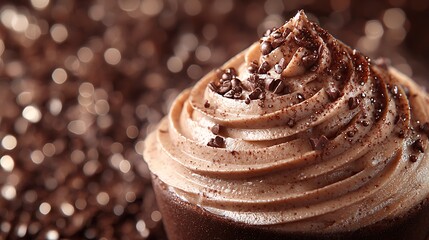 Indulge in a pantone-inspired mocha mousse dessert gourmet bakery rich dark chocolate luxurious setting close-up view silky elegance