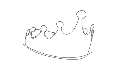 continuous line of crown illustration