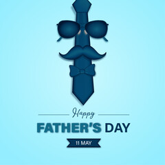 Happy father's day celebration template design, suitable for father's day poster.