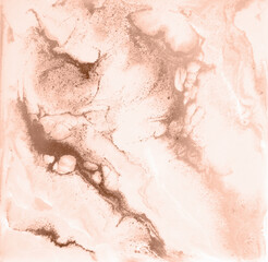 Epoxy resin paint, abstract background. Demonstrating the colors of 2025 - Mocha Mousse