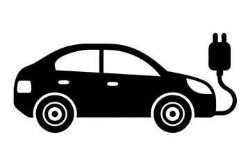 electric car charging icon vector.