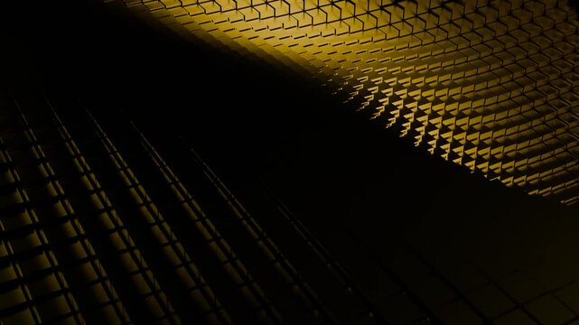 gold dinamic animation box for modern and elegance background, dark lighting with shine highlight reflection.