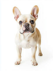 a cream French Bulldog