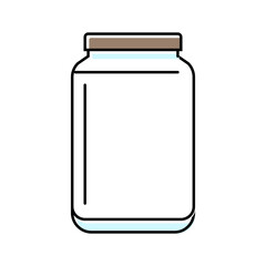 jar glass package color icon vector. jar glass package sign. isolated symbol illustration