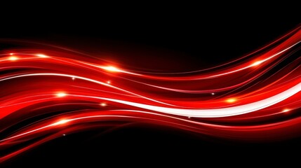 Abstract Red and White Wave Background  Dynamic Design  Glowing Energy  4K Resolution