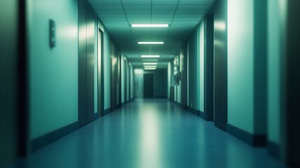 Obraz premium Futuristic Data Warehouse with Digital Interface