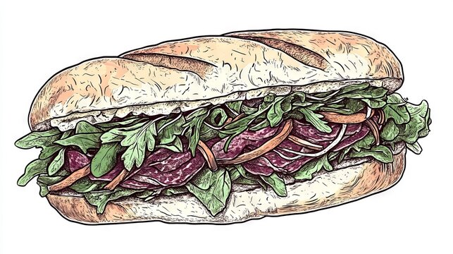 Caprese Sandwich clip art preview