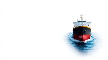A large cargo ship navigating through water.