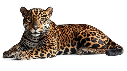 Obraz premium Jaguar panther isolated on white background