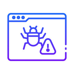 Browser Threat Alert – Webpage with Bug Representing Malware Detection in Browsers