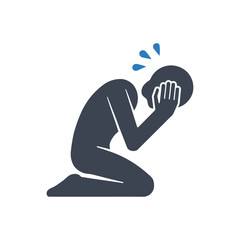 Obraz premium Deep Prayer Pose icon