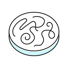 helminth worm parasite color icon vector. helminth worm parasite sign. isolated symbol illustration
