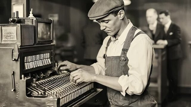 Clocking In at an Old Punch Machine