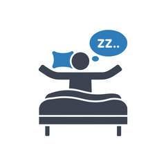 Sleeping Figure Bed icon