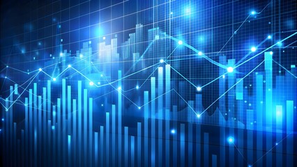 tech inspired blue background featuring glowing