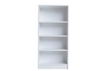 Empty White Bookshelf