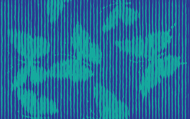 Crafted hand drawn brush line butterfly abstract pattern, Japanese inspired wood carving, engraving, weaving, basketry style background, irregular texture for fabric, carpet, textile