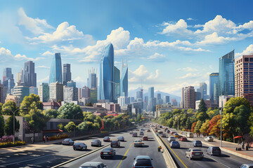 Fototapeta premium Incredible Mexico City is the capital and most populous city of Mexico