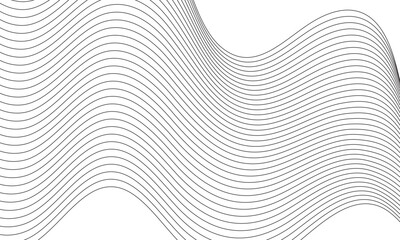 abstract simple black wave lines design can be used background.