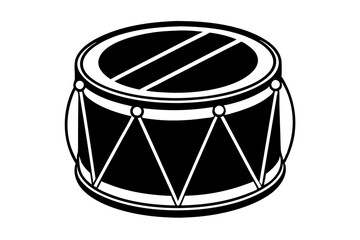 Toy drum illustration on white background