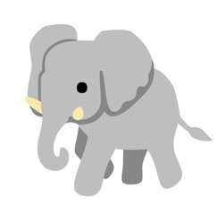 elephant cartoon isolated on white