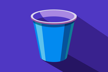  Beautiful empty plastic cup vector art illustration
