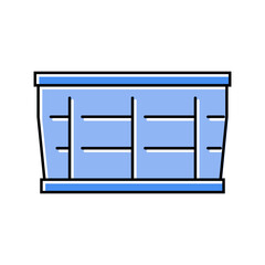 box plastic package color icon vector. box plastic package sign. isolated symbol illustration