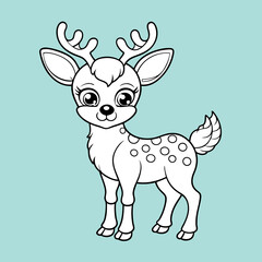 a drawing of a deer with a deer on it