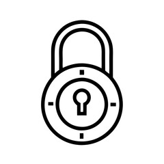 Padlock line icon