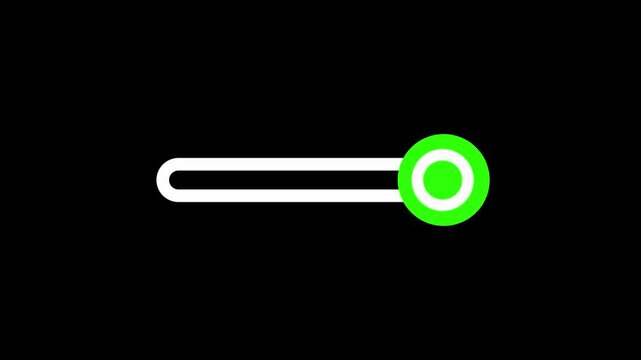 Button white Stroke, Push button Red to green in black background, ON OFF toggles switch buttons, Isolated On Off switcher icons animation. 