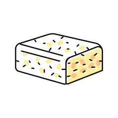 tempeh vegan food color icon vector. tempeh vegan food sign. isolated symbol illustration