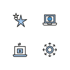Web and Social Media Icon Set, Minimalist and Modern Design
