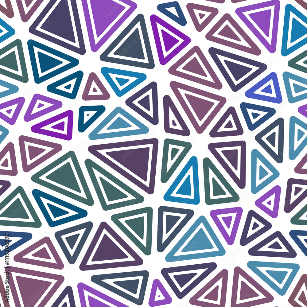 Poster mosaic background. rounded solid shapes in frames. large triangles size. multiple colors style. repe